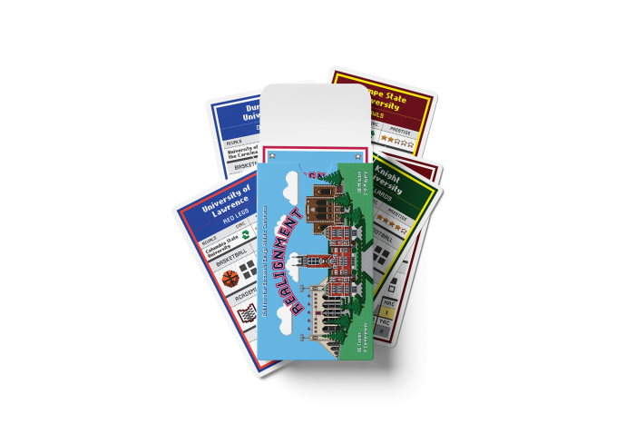 Realignment card box with cards
