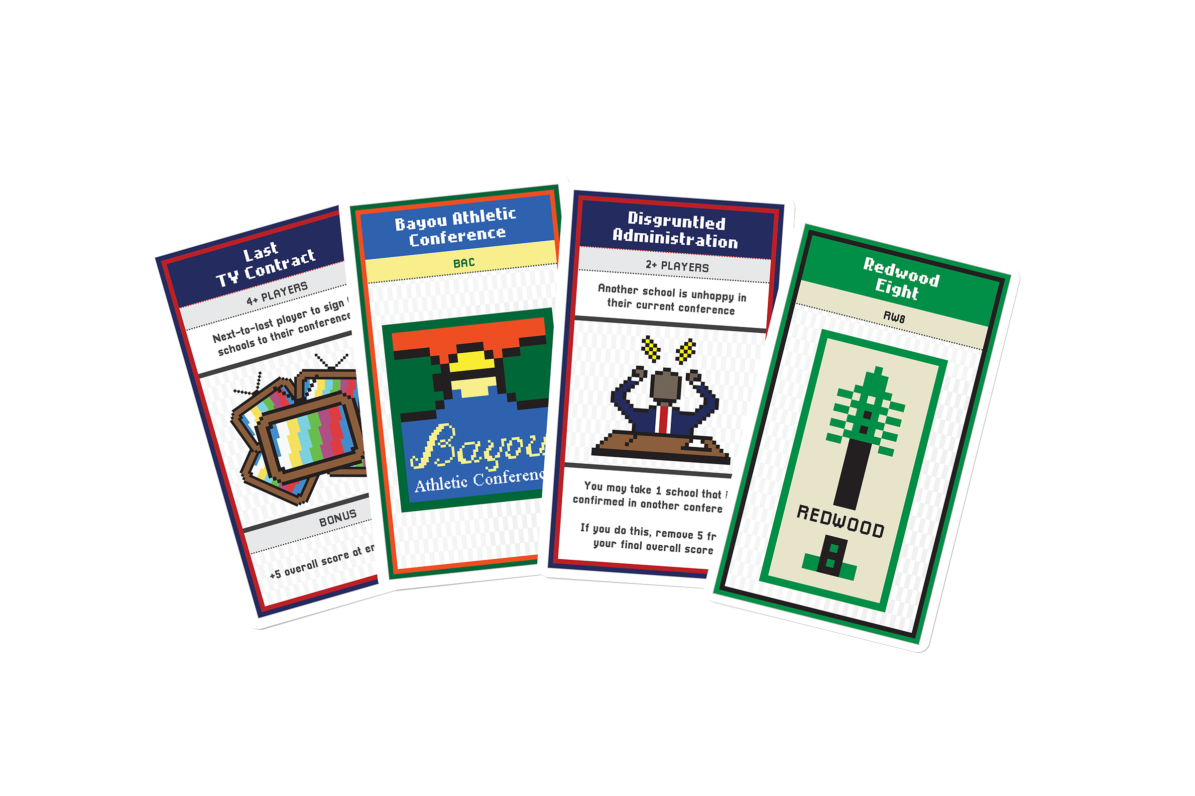 4 cards from the game Realignment, by Failed Mutiny