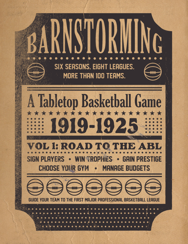 Barnstorming graphic in the style of a weathered sign from the 1920s